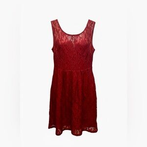 Forever 21 Red Lace Dress